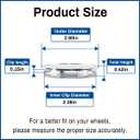 2.6in Wheel Center Caps 66mm ABS Plastic Wheel Center Hubcaps 4Pcs Center Cover Replacement, Chrome
