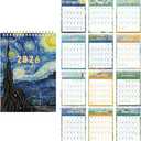 2026 calendar-wall calendar January-December Calendar The Starry Night Theme wall calendar 11.7 x 8.2 Wall Calendar ffor Office Home Planning & Organizing