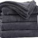 DUODUO Electric Heated Throw 50x60'' Throw Size with 4 Heating Levels 3 Hours Auto-Off in Cozy Plush Fabric Reversible Coral Fleece for Home Bedding Couch - Dark Grey (Throw(50"x60"), 1-dark Grey)