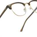 Blue Light Blocking Glasses Vintage Half Frame UV Clear Lens Anti Eyestrain Computer Gaming Glasses for Men Women