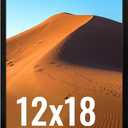 LaVie Home 12x18 Picture Frame for Wall Display, 12x18 Black Picture Frame with HD Plexiglas, 12 x 18 Poster Frame 1 Pack, Display Frame for Vertical or Horizontal, Classic Collection