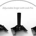 CEKAY Universal Antenna Mounting Pole 1.5" Dia x 35" L, Heavy Duty J Mount for Starlink, Weather Station & All Types of Antennas, Adjustable Pivot Lock Bracket for Wall, Eave & Roof