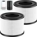 2-Pack AP-S0610L H13 True HEPA Filter Replacement Filter, Only Compatible with MOOKA AP-S0610L Air Purifier, for Large Rooms in Homes up to 1200 Square Feet (White)