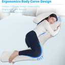 EKEPE Body Pillow with Cover, 68 Inches Memory Foam Full Body Pillow for Side Sleeper, Long Pregnancy Pillow with Contour Support for Back, Knee, Leg Relief - Medium White