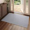 YDKGL 2x3 ft Indoor Door Mat Entryway Rug Non Slip Woven Washable Area Rugs Kitchen Mats for Floor, Front Entry Rug Entrance Doormat for Hall Porch Bathroom Kitchen Bedroom, Easy Clean, Gray 24"x36" (A- Light Grey)