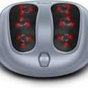 Nekteck Foot Massager with Heat, Heated Foot Massager for Plantar Fasciitis, Pain Relief and Circulation, Shiatus Electric Under Desk Feet Massager Machine, Gifts for Men Woman Him Her Mon Birthday (Gray)