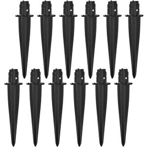 Metal Replacement Stake for Solar Lights, 0.78" Diameter x 5.3" Height, Fits Only 0.8" Diameter Solar Light Poles  Won't Work if Pole is Too Large or Small (Metal 12 Pack)