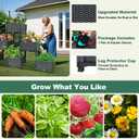 Emalie Raised Garden Beds Elevated Plastic Planter Box with Drainage Plugs Perfect for Vegetables Flowers Herbs Growing Outdoor, 73.0" Lx15.7 Wx40.9 H Grey