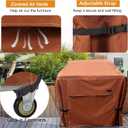 NettyPro Grill Cover Heavy Duty Waterproof 72 inch, Outdoor 3-5 Burners Gas BBQ Cover for Outside Weber, Char-Broil, Brinkmann, Nexgrill Large Barbecue, Black