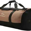 WHITEDUCK Heavy Duty Canvas Duffel Bag for Men and Women - Foldable Military Army Style Duffel Bag, with Full Length Zipper- Outdoors, Travel, Gym & Storage