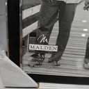 Malden International Designs Black Sleek With Silver Inside Border Picture Frame, 5x7, Black