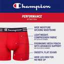 Champion Men's Performance Stretch Boxer Briefs - 3 Pack (Black, XXL)