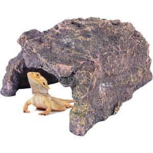 Bearded Dragon Reptile Hideout Cave,Natural Habitat Decor for Bearded Dragon, Leopard Gecko, Lizards Turtles,Terrarium Tank Accessories