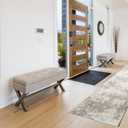 ShadesU Custom Size Abstract Design Non-Slip Hallway Runner Rug Carpet Low-Pile 0,3" Non Slip Backed (Grey Color, 31inch Wide x 5ft Length)