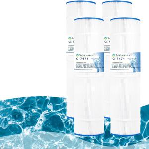Savener C-7471 Pool Filter Cartridge, Replaces Pentair CCP420, 160301, PCC105-PAK4, Unicel C-7471, Filbur FC-6470, 178584, R173476, 817-0106, Ultral-A6, 105 Sq. Ft, 4 Pack