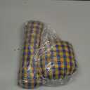 Tailors Ham and Seam Roll Set, Solid Linen and Doll Cotton Pressing Ham, Professional Tailor's Ham for Ironing Sewing Collars, Darts, Sleeve, Curved Seams, Blue and Yellow Plaid