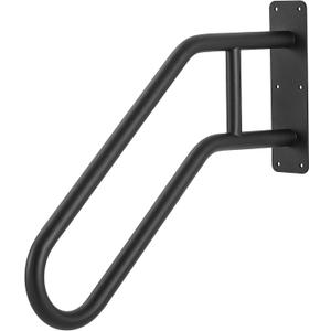 Heavy Duty Black Metal Railing for Outdoor 1-3 Steps, Outside U-Shaped Hand Rails for Seniors, Garage, Front Porch, Garden Steps Rails, Safety Grab Bars for Kids, Pregnant, Elderly or Handicap
