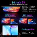 Tablet 14 Inch Android 15 Tablets, 2000*1200 IPS Display Tablets, 256GB Storage(Expand to 2TB) + 36GB,11580 mAh 18W PD Fast Charger, 8 Core CPU,4 Speakers, 5G WiFi, 8+13MP, Tablet with Case - Black