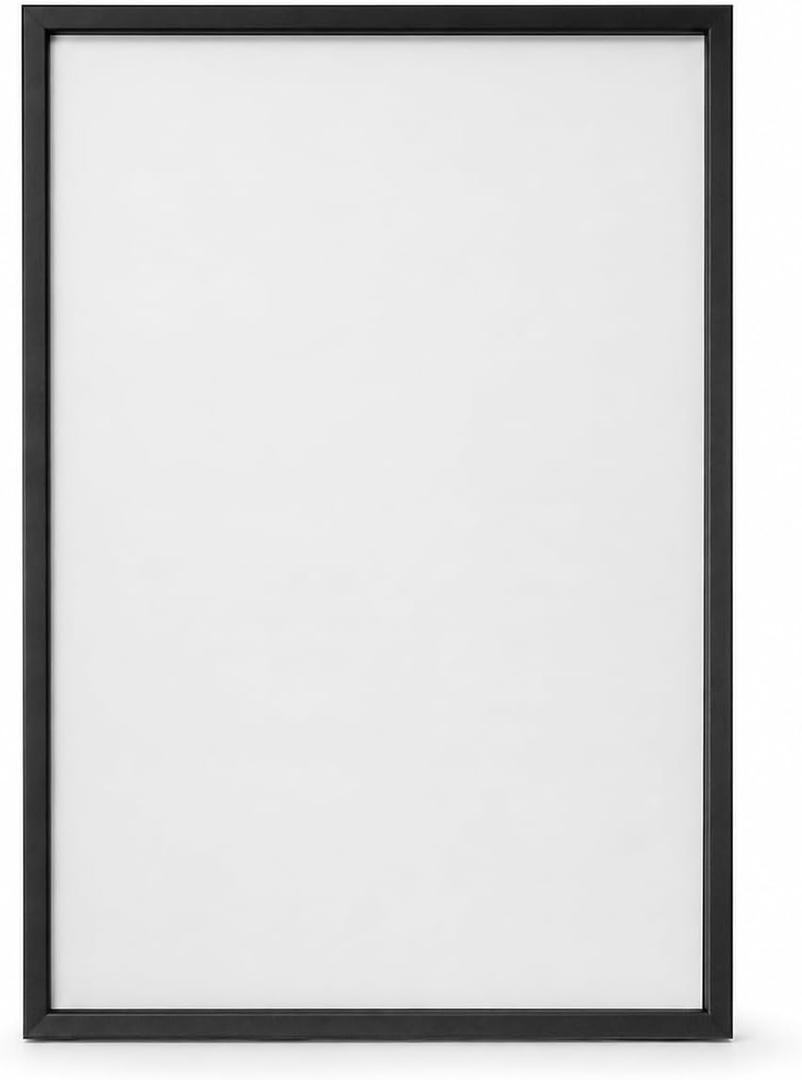 12x18 Picture Frame Black Plastic with Glass Front Front Loading Design, Wall or Tabletop Display, Vertical or Horizontal, For Photos & Artwork, Instruction Sheet Included, 2 Pack