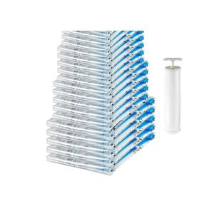 Amazon Basics Vacuum Storage Bags with Hand Pump for Travel, Space Saving Compression Bags for Clothes, Clothing, Blankets and Duvets, Clear, 20 Pack (5 Small, 5 Medium, 5 Large & 5 Jumbo)