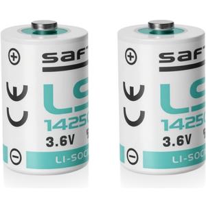 2 Pack LS14250 3.6V 1/2 AA Size Batteries Use for Dog Collar Watch R9 Leash PLC Facility Device Memory Battery