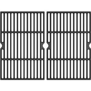 Cooking Grid Grates for Kenmore 4 Burner Grills, Enamel Cast Iron Grate Replacement Parts for Kenmore 146.10016510,146.46365610,146.16142210,146.16198211,2 Pack