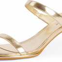 Modatope Two Strap Heeled Sandals for Women Kitten Heel Rounded Toe Heels Women Slip on Open Toe Sandals (10)