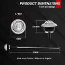TMH (Pack of 20) 3/4 Inch Mount Clear Lens RED LED + Stainless Ring Cover Grommet Clearance Button Marker lights Side LED marker Indicator Turn Signal for trailer Truck RV Car Bus Van