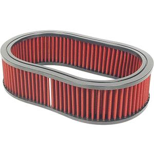 Universal Oval Washable Air Cleaner Element Replacement Filter Flow Red Various Sizes 12" x 2" /12" x 3" /12" x 4" For 12" Oval Air Cleaner Kits (12" x 3")