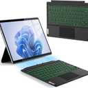 ORDA Surface Pro Keyboard for Pro 7+ / Pro 7 / Pro 6 / Pro 5 / Pro 4 / Pro 3 Type Cover Surface Pro 12.3 Inch Keyboard Wireless Bluetooth, Ultra-Slim, Multi-Gestures Trackpad, 7-Color Backlit (Black Grey)