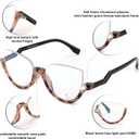 FEISEDY Reading Glasses for Women Fashion Half Frame Cat Eye Glasses Anti Glare Eyeglasses B0067