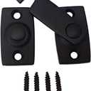 QCAA Solid Brass Shutter Bar/Door Latch, 7/8" x 2-3/32", Matte Black, 1 Pack, Made in Taiwan