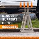 WELLUCK RV Stabilizers Jacks 4 Pack,Screw Jack Stands for RV Camper Travel Trailer Leveling,Aluminum,Single Support Up to 6000 Lbs, Adjustable from 11" to 17"