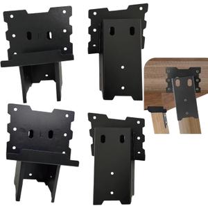 4x4 Outdoor Multi-Use Angle Brackets,Platform Bracket for Hunting Blinds, Shooting Shacks, Outdoor Platforms,Deer Stands,Set of 4 Black