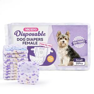 Disposable Dog Nappies Female, Dog Diapers for Female Dogs in Heat, Disposable Dog Period Pants for Bitch Puppy Doggy in Season(S, 20Pack)