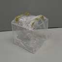 HBlife Clear Tissue Box Cover Square Acrylic Tissue Box Holder with Gold Plated Legs Napkin Dispenser Dryer Sheet Container for Bathroom