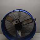 24 Inch Industrial Drum Fan, 320W High Velocity Floor Fan, 3 Speed Heavy Duty Metal Air Circulator, 360° Tilt with Casters Handle ETL Standard for Patios, Warehouse, Commercial,Basement (Blue)
