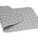 CyanWind Bathtub Mat Non Slip, Shower Mats with Suction Cup and Drain Holes, Showers Floor Bath Mats for Tub, Drainage Hole Bath Tub Mat for Bathroom (30.7" × 18.9", Dark Grey)