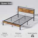 Z-hom Easy Assembly Sturdy Metal Platform Bed, Queen Size Bed Frame with Headboard & Footboard, Anti-Slip & Silent Support, No Box Spring Needed with Underbed Storage, Modern Bedroom Furniture