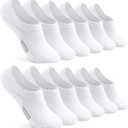 FAYBOX No Show Socks Womens Cushioned Low Cut Invisible Footies for Running Athletic Gym Ankle Socks 6 Pairs, Size: 6-9