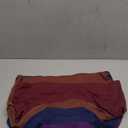 JUYINA Womens Mid High Waisted Cotton Underwear Breathable Briefs Panties 5 Pack, 3XL