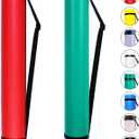 2-Pack Extendable Poster Tubes Expand from 24.5 to 40 with Shoulder Strap | Carry Documents, Blueprints, Drawings and Art | Red and Green Portable Durable Round Storage Cases with Lids and Labels (large)