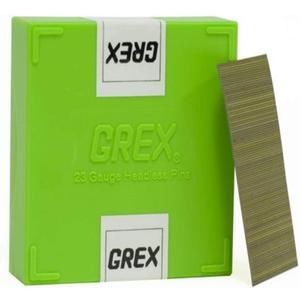 GREX P6/35L 23 Gauge 1-3/8-Inch Length Headless Pins (10,000 per box),Galvanized Steel