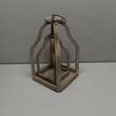 Romadedi Farmhouse Decorative Lantern Wooden - Set of 2 Rustic Wood Lanterns Candle Holder for Wedding Table Centerpieces Indoor Outdoor Fireplace Mantle Home Decor, Brown