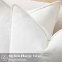 decorUhome Summer Couch Throw Pillow Covers 18x18 Set of 2, Decorative Soft Velvet Modern Cozy Chenille Pillow Cases with Elegant Design for Sofa Bed Living Room Home Decor, Cream White