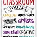 4 x Motivational Classroom Signs Decor, Hanging Wood Sign Classroom Dcor, Music Wood Wall Art, Music Education, Music Classroom Dcor Sign, Institution Welcome Dcor Sign, Gift For Music Teacher