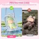 Protective Case for Plush Doll, Clear Hanging Display Cases for 17/15cm Plush DollCrossbody Doll Storage Bag for Collectibles Building Block Storage BagTransparent7.5 x 4.7 x 2.75 in