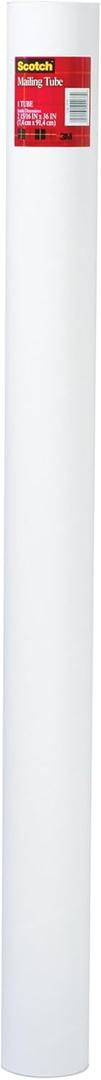 Scotch Mailing Tube, 1 Tube, 4 in x 48 in, Perfect Protection for Mailing and Storing Rolled Items, White (7982)