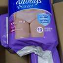 Always Discreet Adult Incontinence Underwear for Women and Postpartum Underwear, XXL, Up to 100% Bladder Leak Protection, 52 Count (4 Packs of 13) (2X-Large)