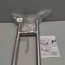 Toilet Grab Bar 22.4 Inch, YuanDe Brushed Nickel Anti-Slip Support Rail, U Shaped Flip-Up Grab Bar with Paper Holder, Stainless Steel Knurled Handicap Safety Handrails for Disabled Elderly Pregnant